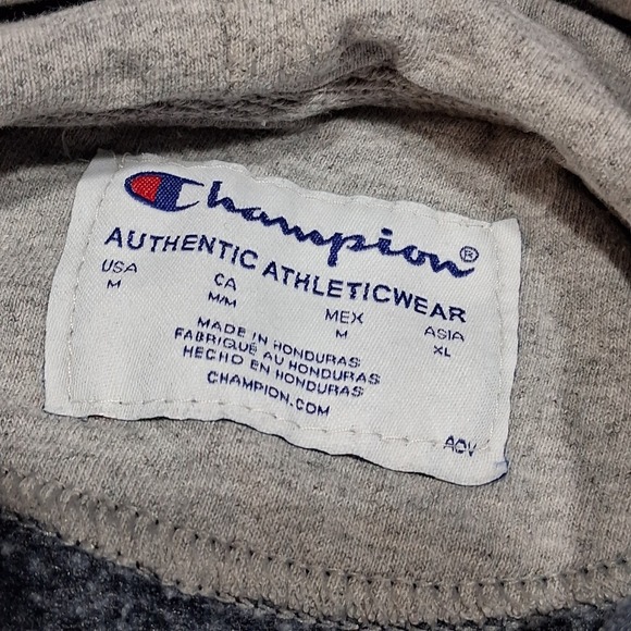 Vintage Champion Authentic Athletic Hoodie Faded Mens Size M Rare Blue 90s Retro - Picture 2 of 10